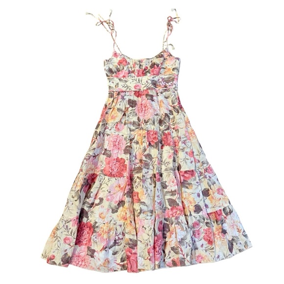 Zimmermann Floral Midi Dress Size 1 - Picture 3 of 7